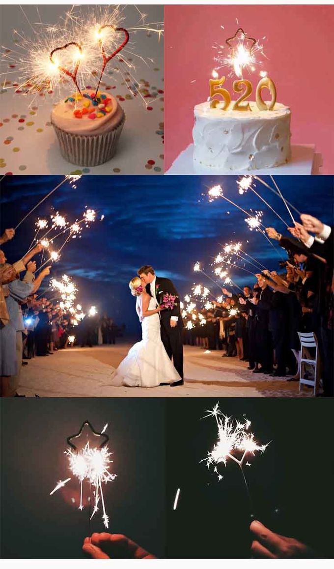 χαμηλά sparklers 7» χρυσά πυροτεχνήματα 2 καπνού πυροτεχνημάτων γενεθλίων γάμου και γιορτών γενεθλίων sparkler Sparkler ραβδιών μπαμπού ίντσας