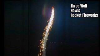 1" Small Sky Shots Rocket Fireworks Three Wolf Howls Rocket Toy Firotechnics