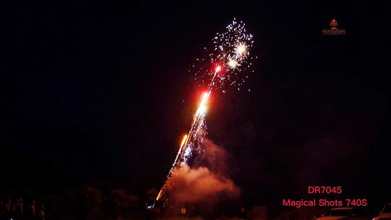 Μαγικά πυροτεχνήματα πακέτων κατατάξεων πυροτεχνουργίας χαντρών οβελών πυροβολισμών κινεζικής γλώσσας 740S