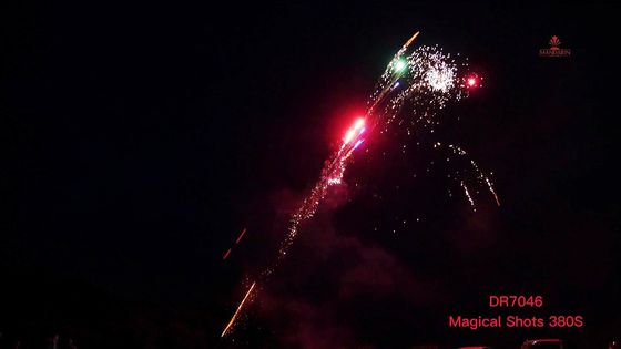 Πυροτέχνημα 380 πυροβολισμών οβελών χαντρών οικογενειακής πυροτεχνουργίας πακέτων κατατάξεων