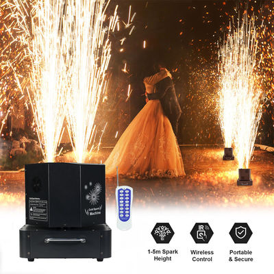 Liuyang 1300W 360 περιστροφή διπλή διπλή κεφαλή κρύο Sparkler περιστροφή κρύο σπινθήρα μηχανή περιστροφή πυροτεχνήματα σκηνική μηχανή