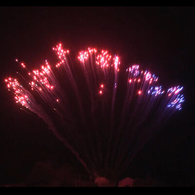 Κινέζικο εργοστάσιο χονδρικής 1.2 '' 13 βολών μονής σειράς S Cake Fireworks Μπλε σε Κόκκινο σε Λευκό Στροβοσκόπιο Mandarin Fireworks Εξωτερικού Χώρου