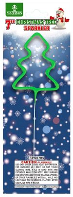 7 ιντσών χριστουγεννιάτικο δέντρο σχήμα Προσαρμόσιμα πυροτεχνήματα Sparkler Handheld πυροτεχνήματα για παιδιά
